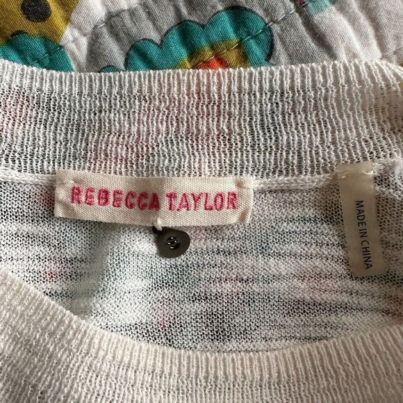 Rebecca Taylor Mesh Blocking Sweater - Picture 2 of 6